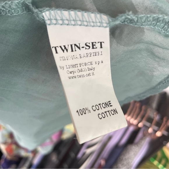 Twin Set Simona Barbieri Blue Popover A Line Ruffled Dress - Picture 4 of 10